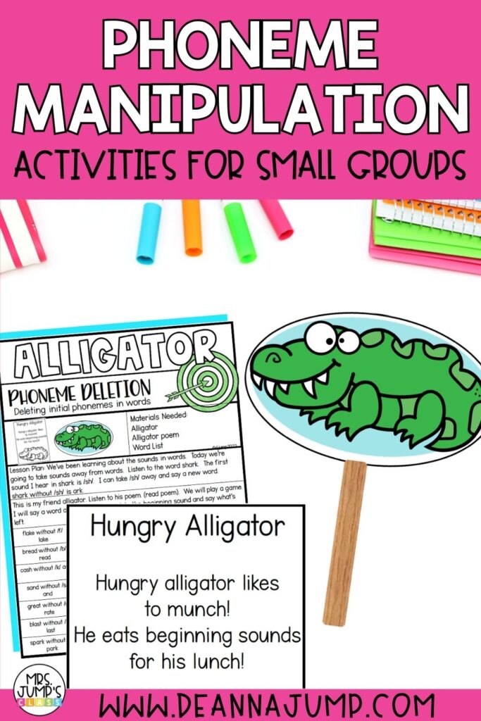 Phoneme Manipulation Activities for Small Groups - Pinnable Graphic