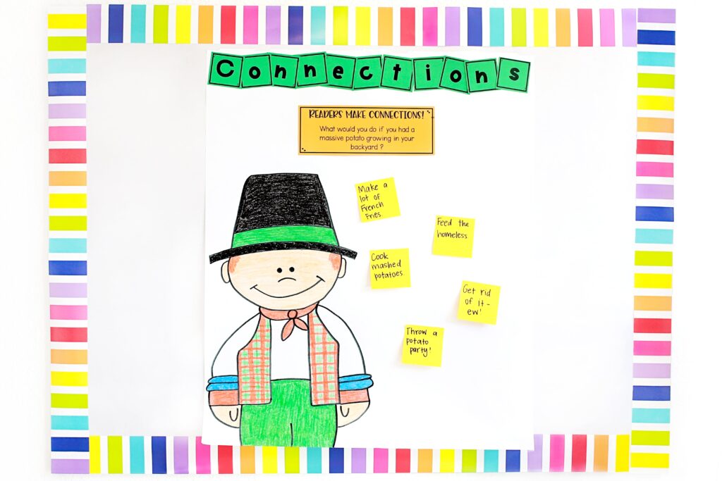 Connection anchor chart with a leprechaun craft