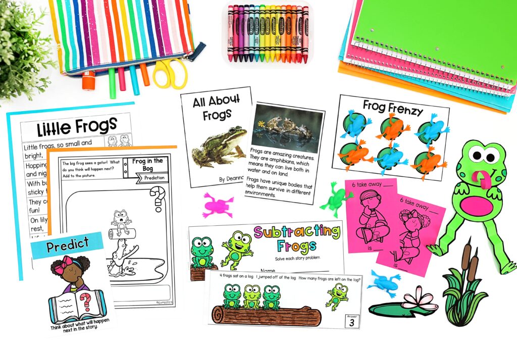 A wide variety of printable frog activities