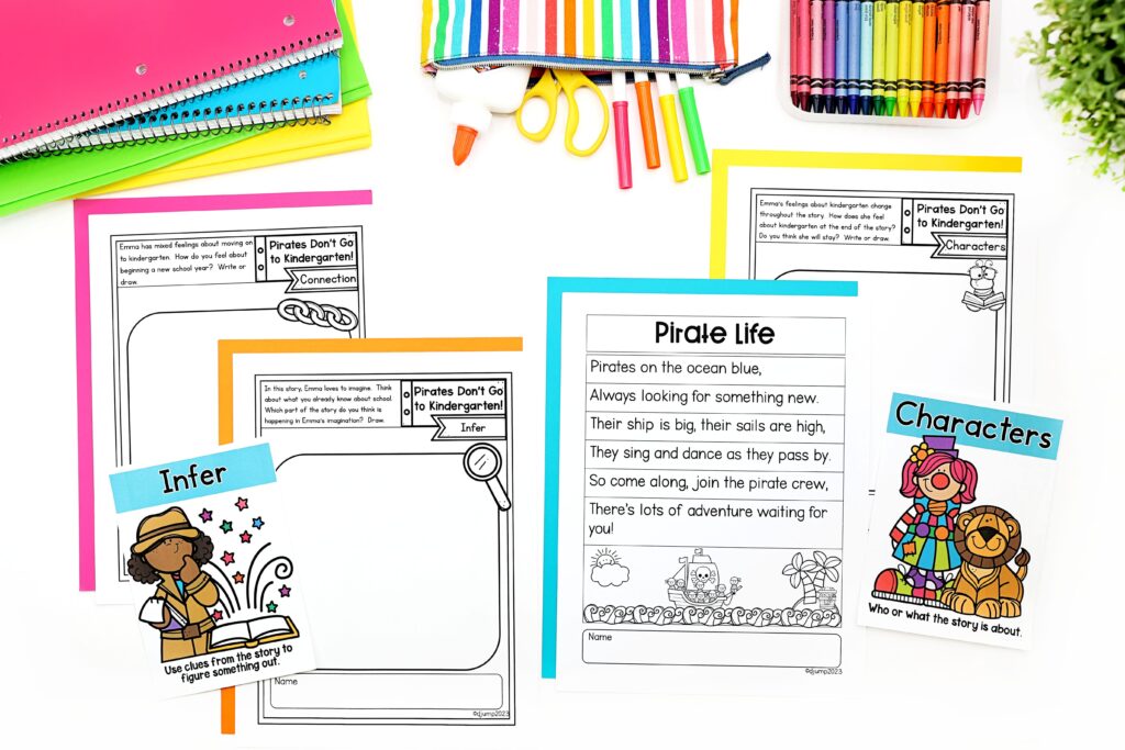 A variety of printable reading response worksheets