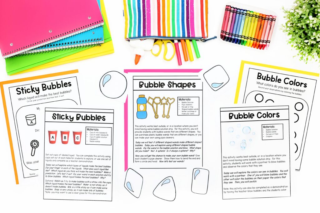 The instructions for bubble experiments