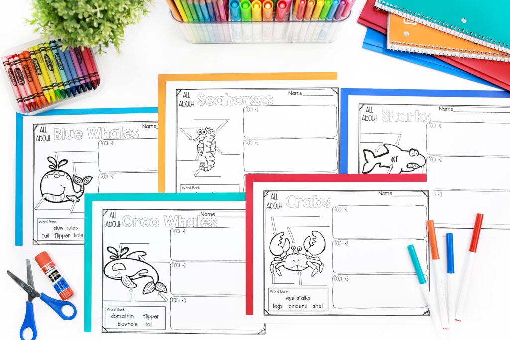 Research writing worksheets