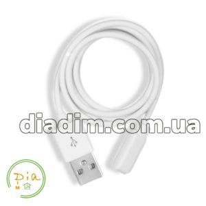 Зарядний кабель для трансмітера MiaoMiao 1, білий, USB. Модель кабелю для сенсора Libre, без бренду на упаковці.