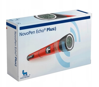 Шприц-ручка NovoPen Echo Plus для інсуліну з кроком 0.5 та пам’яттю останніх ін’єкцій.
