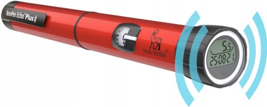 Цифровий інсуліновий шприц-ручка NovoPen Echo Plus з дисплеєм і функцією пам'яті ін'єкцій.