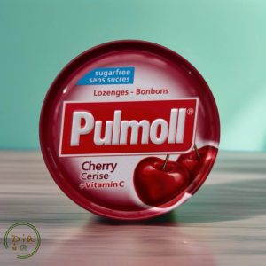 Металева баночка льодяників Pulmoll з вишнею та аронією без цукру