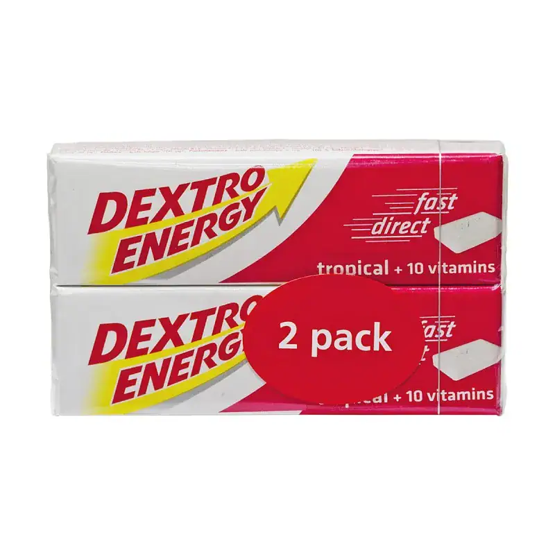 Упаковка Dextro Energy Tropical +10 Vitamins 47 г, 2 pack
