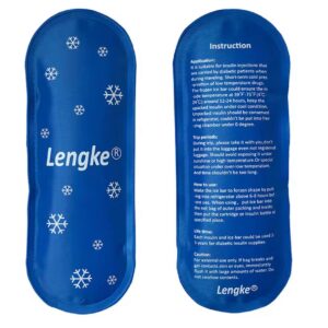 Акумулятор холоду Lengke синій для інсуліну, розмір 17.5×6.5 см