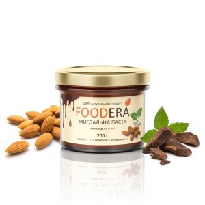 Мигдальна паста з шоколадом на стевії Foodera — без цукру