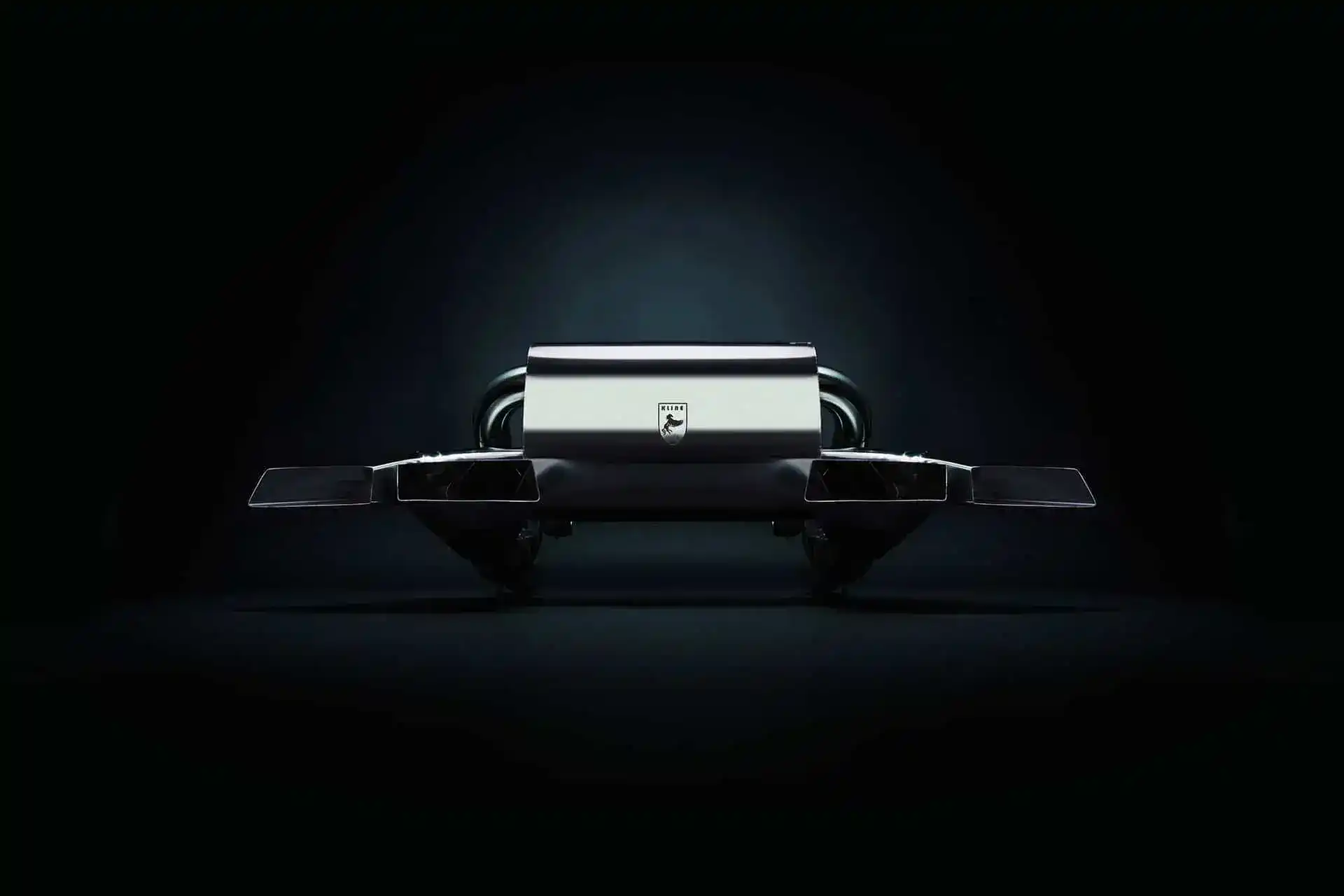 Futuristic automotive technology device with sleek design and advanced features.