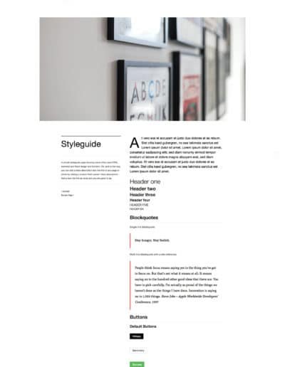 core sample page from makers of Understrap