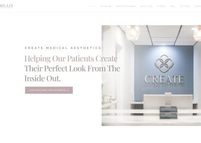 Create Med Spa Website Design