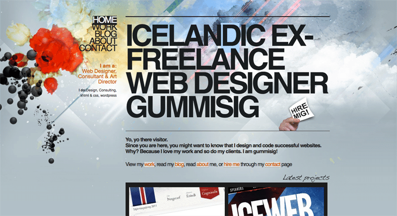 large typography - Modern web design elements