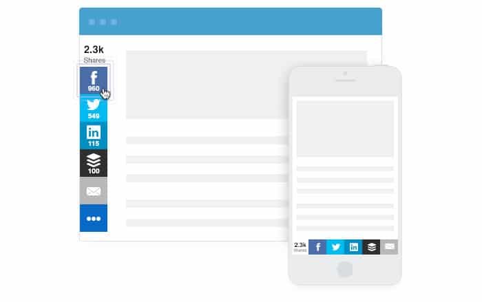 social media share buttons