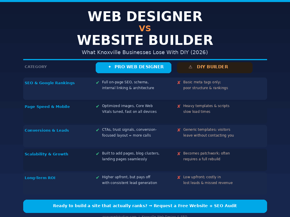 web designer vs website builder
