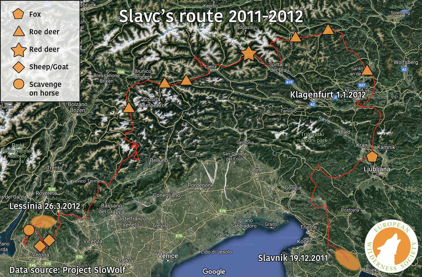 Wolf Salvc´s Route 2011