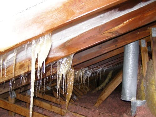Ice in Attic