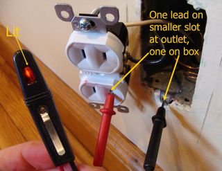 Testing For Ground on a Two-Prong Outlet 