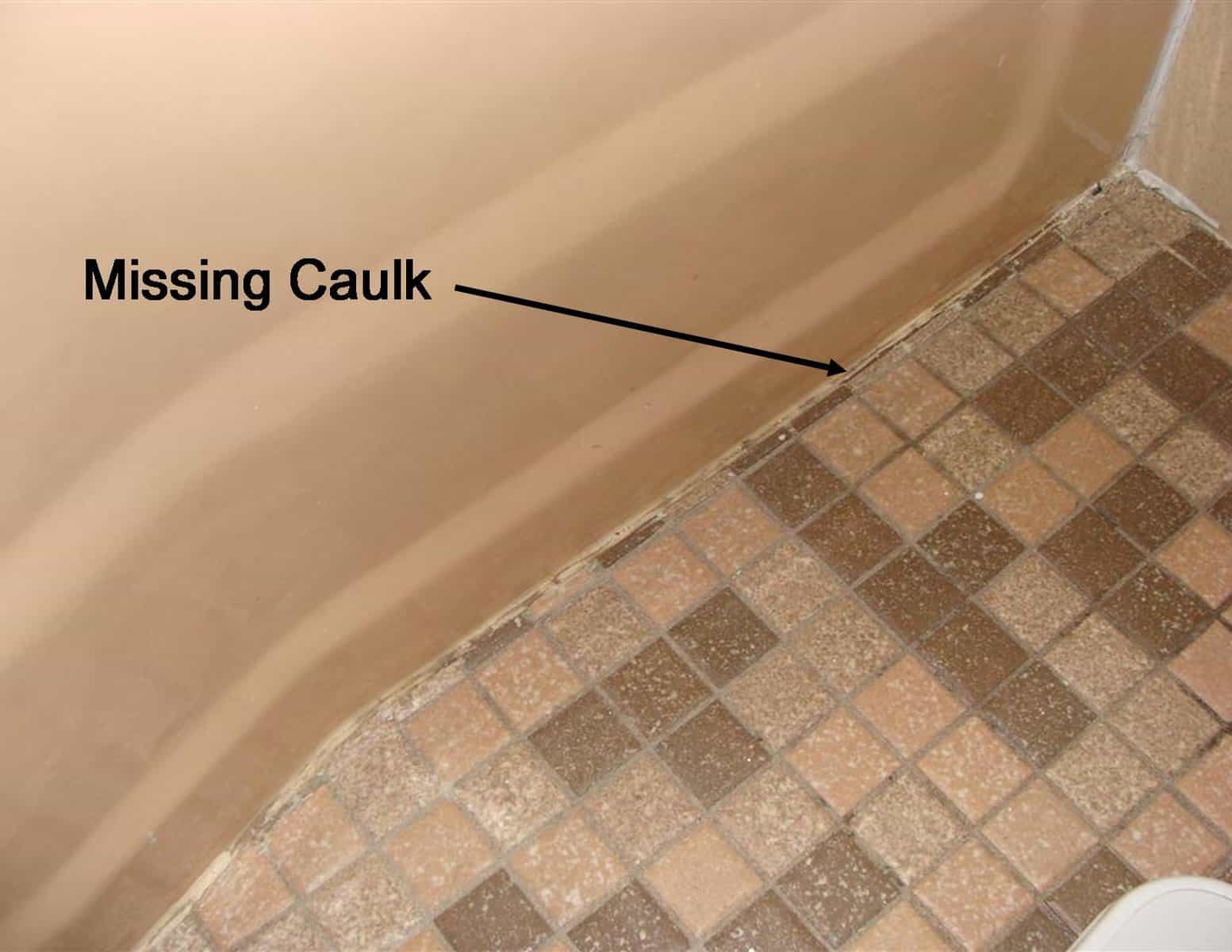Gap at tub and floor