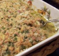 Bay scallop gratin
