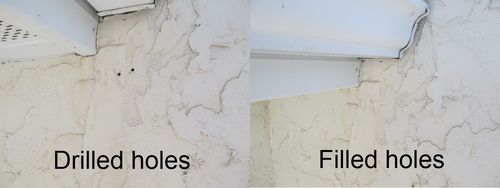 Holes from stucco testing