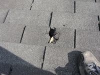 Hole in roof