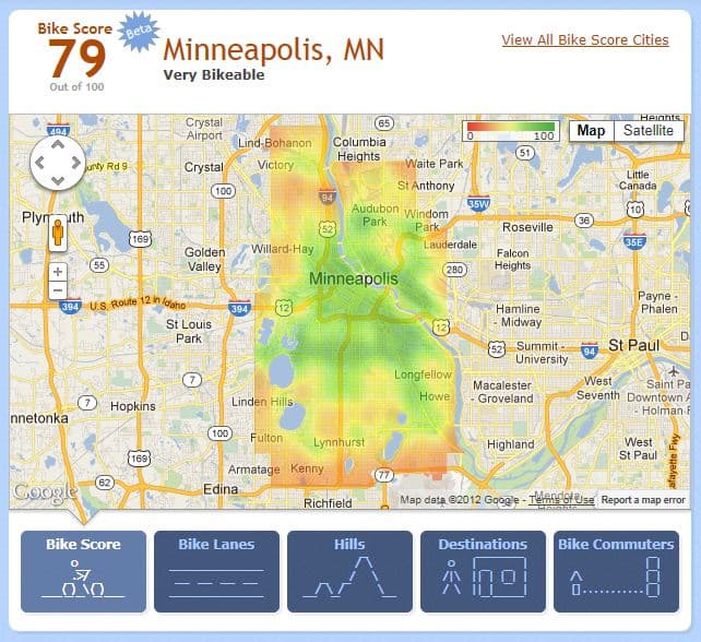 Bike score MPLS