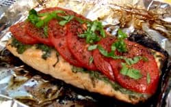 Salmon-tomatoes