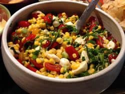 Caprese corn salad