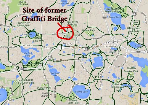 Graffiti bridge map