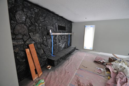 Fireplace before