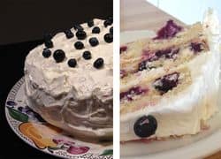 Cake-lemon blueberry