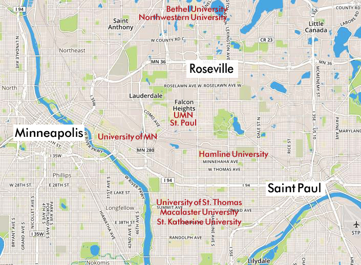 Roseville-universities
