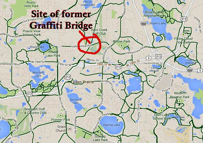 Graffiti bridge map