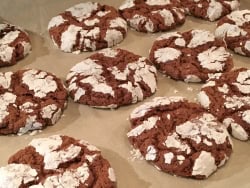 Chocolate peppermint crinkles 2