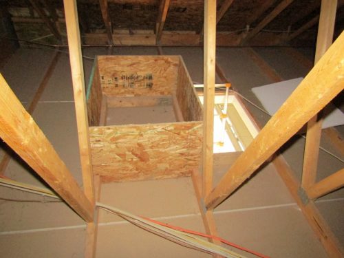 Attic dam missed the opening