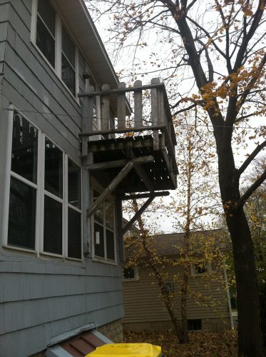 Rickety balcony