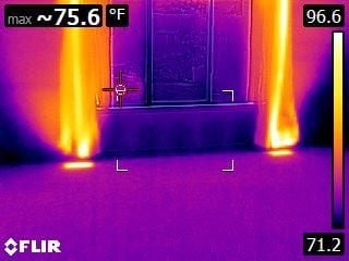 Drapes on fire