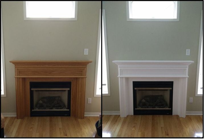 painting-your-oak-mantel-white