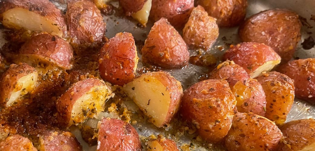 potatoes-roasted garlic butter parmesan