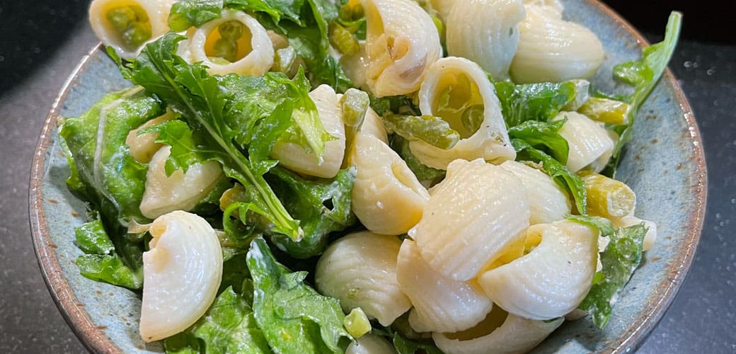 greens pasta salad