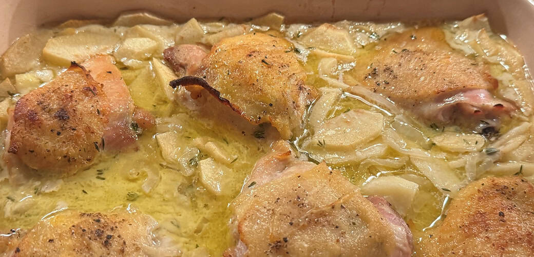 Chicken Thighs With Apples