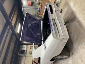 Classic car restoration in progress at John's Automotive.