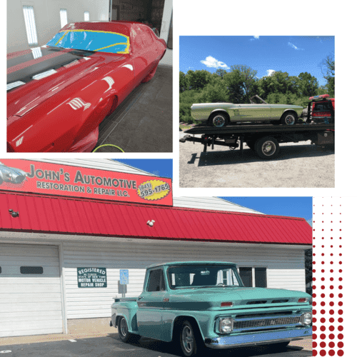 Restoring vintage cars at John's Automotive with expert craftsmanship.
