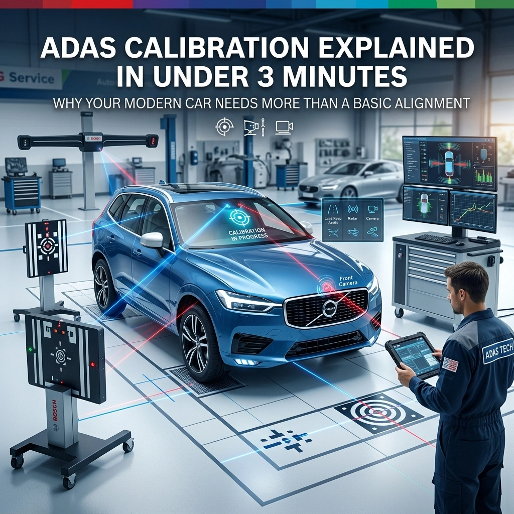 ADAS calibration process for modern vehicles at L Stop Auto. Expert service ensuring your car's safe.