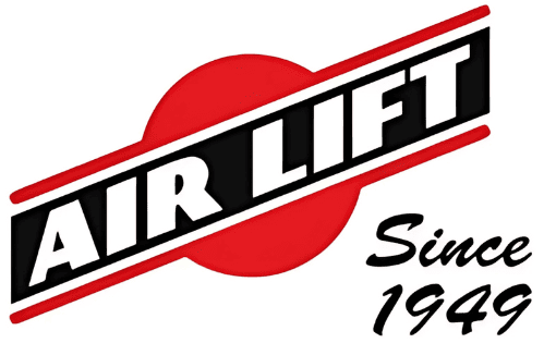 Air Lift auto suspension logo with red circle and bold text.