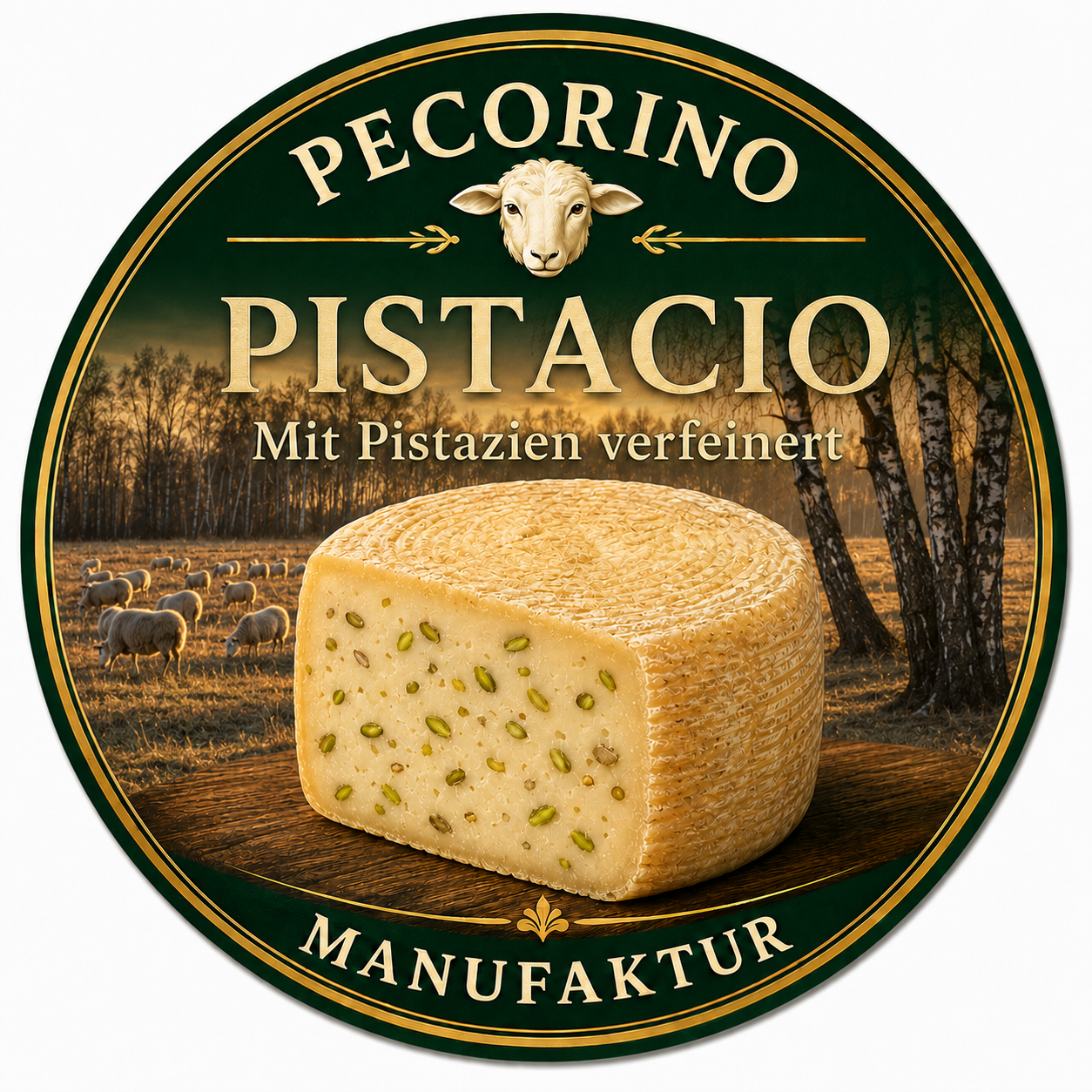 Pecorino Pistacchio Mit Pistazien verfeinert