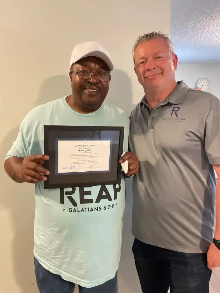April Mike G. the first RM student to receive his Local Minister s License