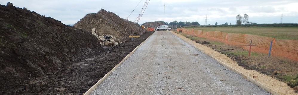 renewables first - access road to blacktoft nursery wind turbine site