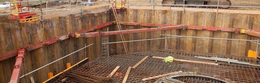 Wind turbine foundations underway at Blacktoft